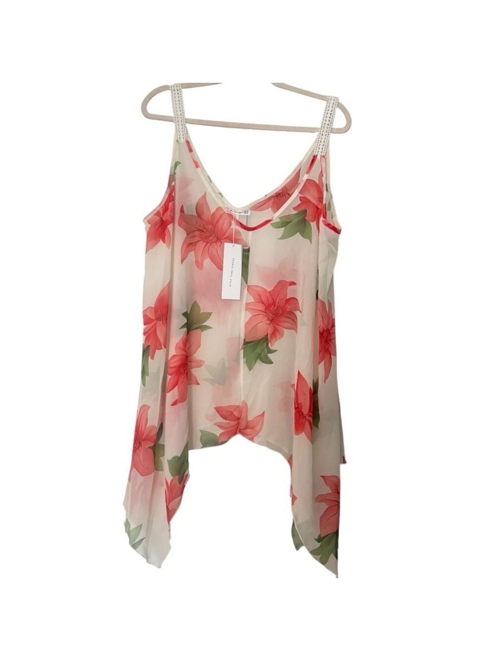 Rosegal Pink Red Asymmetrical Camisole